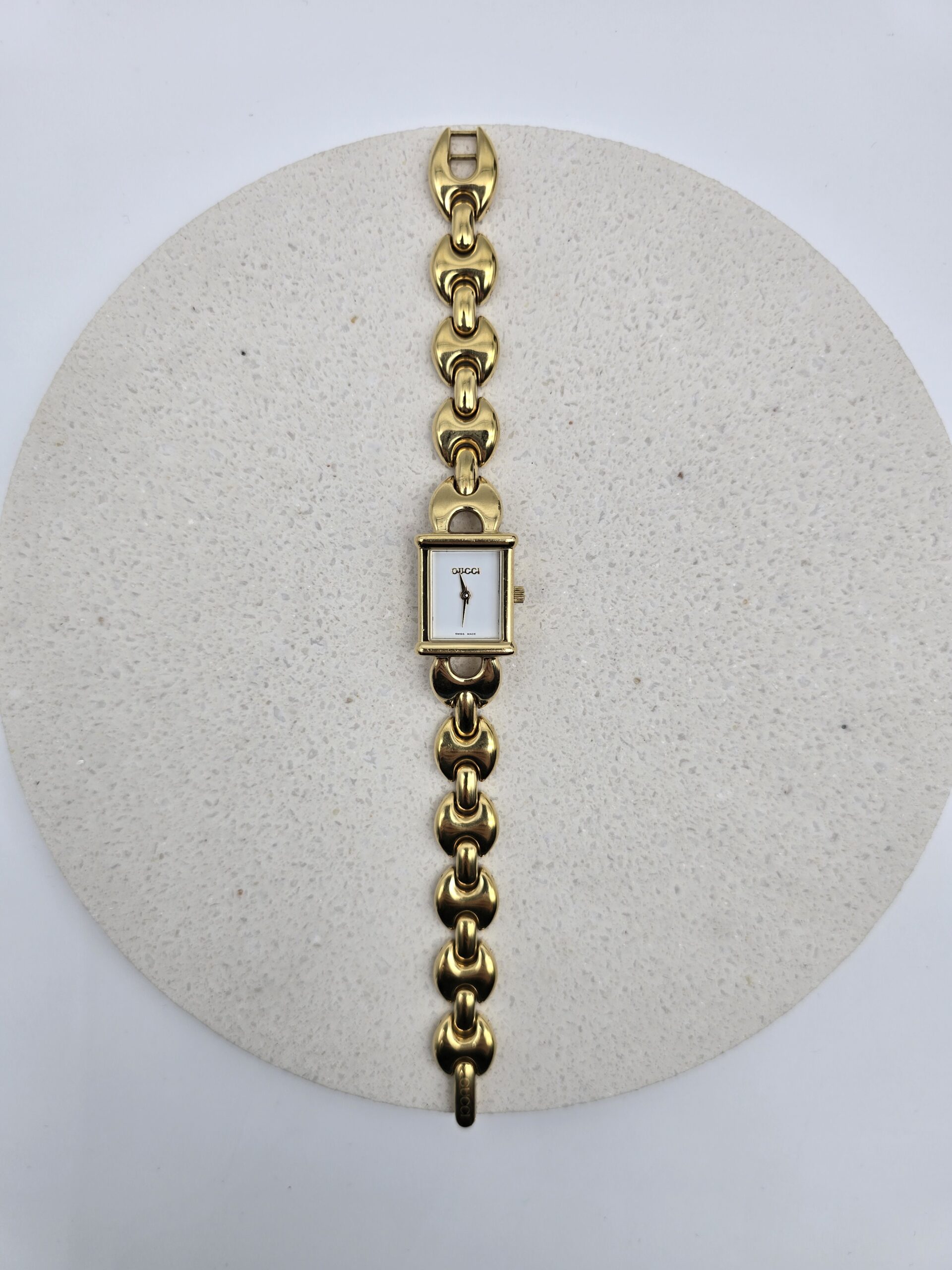 GUCCI 1800L - zegarek vintage na bransolecie, dwa wymienne paski, komplet z pudełkiem - obrazek 5