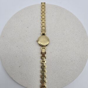 SONIA RYKIEL - złoty zegarek vintage na bransolecie widok na tył