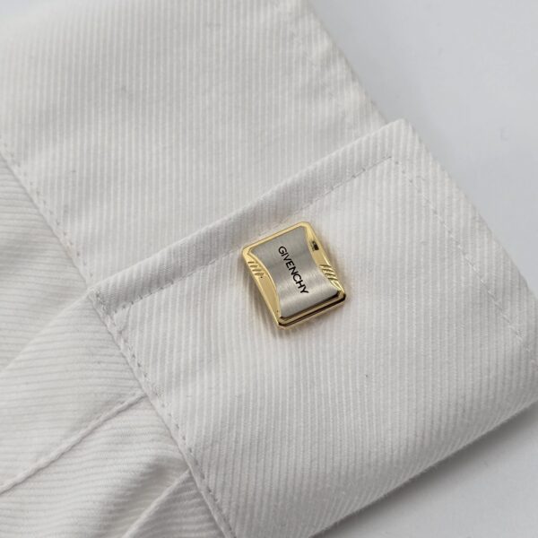 GIVENCHY - spinki i pin - komplet vintage na mankiecie