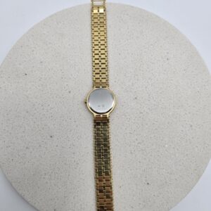 LONGINES - złoty zegarek vintage na bransolecie widok na tył