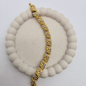 NINA RICCI - bransoletka vintage, złoto/srebro, pozłacana