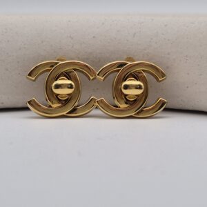 CHANEL - złote klipsy vintage