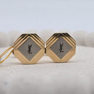 YVES SANT LAURENT - spinki do mankietów vintage