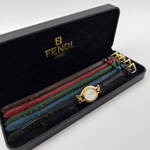 FENDI 640L - zegarek vintage z wymiennymi paskami, oryginalne pudełko