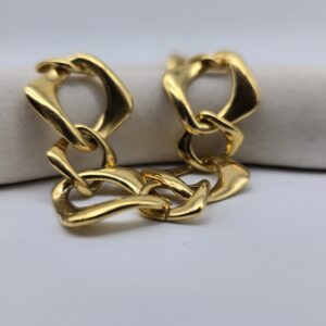 YSL - złoty naszyjnik zbliżenie na ogniwa