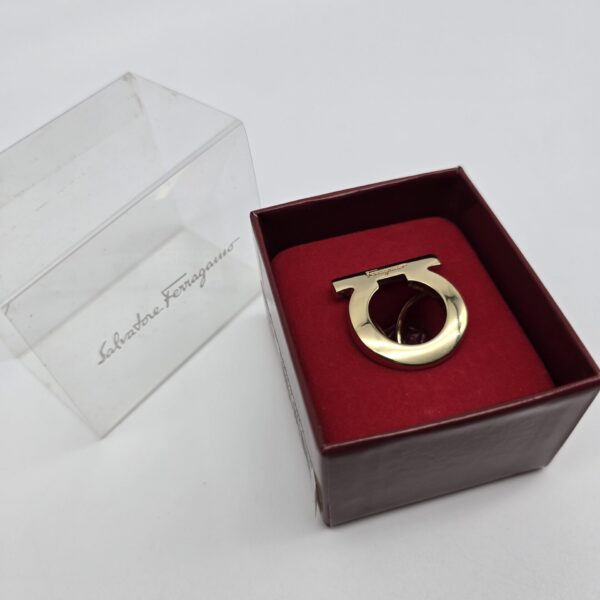 SALVATORE FERRAGAMO - złoty pierścień do apaszek vintage