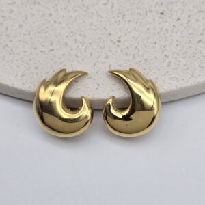 GIVENCHY- ultralekkie złote klipsy vintage