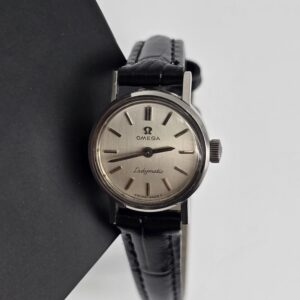 OMEGA LADYMATIC - drobny srebrny zegarek vintage