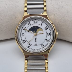 YSL - zegarek vintage z fazami księżyca