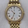 YSL - złoty zegarek vintage na bransolecie z rzymskimi indeksami
