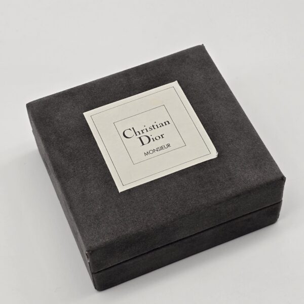 CHRISTIAN DIOR - minimalistyczne spinki do mankietów vintage pudełko