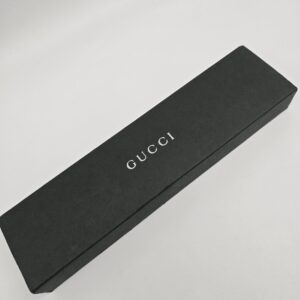 GUCCI 6300L - kwadratowy zegarek vintage na brązowym pasku pudeło