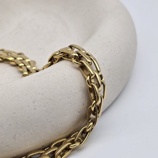 CHRISTIAN DIOR - złoty choker vintage zbliżenie na ogniwa