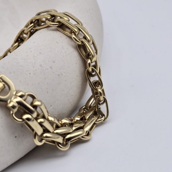 CHRISTIAN DIOR - złoty choker vintage zbliżenie na ogniwa