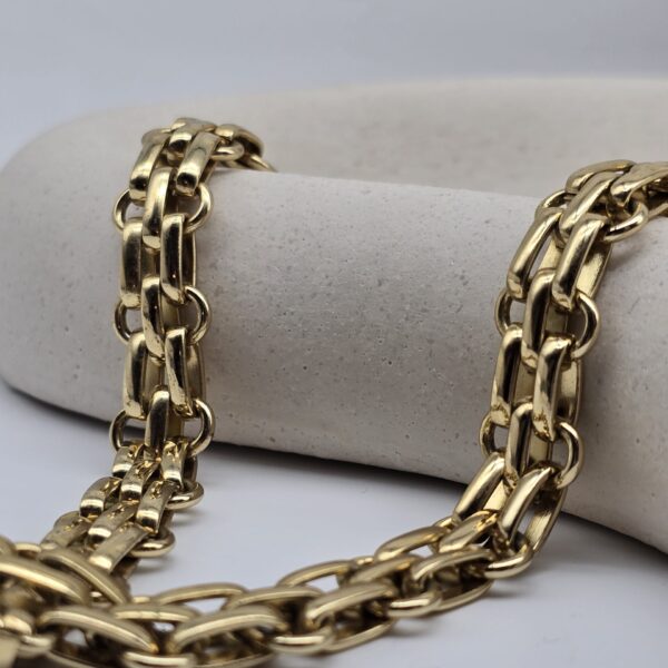 CHRISTIAN DIOR - złoty choker vintage z boku