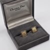 CHRISTIAN DIOR - minimalistyczne spinki do mankietów vintage