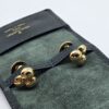 LOUIS VUITTON - złote spinki do mankietów vintage