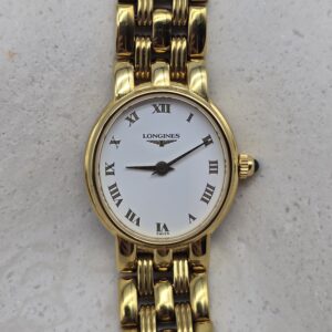 LONGINES - złoty zegarek vintage na bransolecie