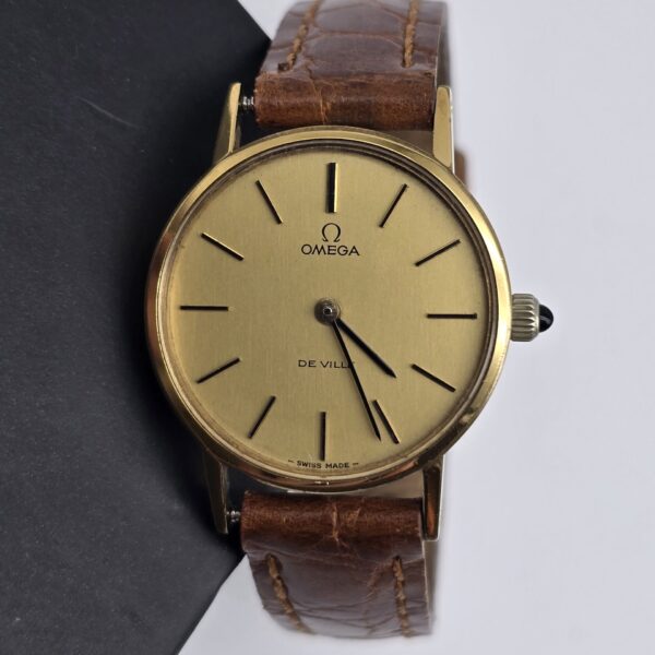 OMEGA DE VILLE - delikatny złoty zegarek vintage