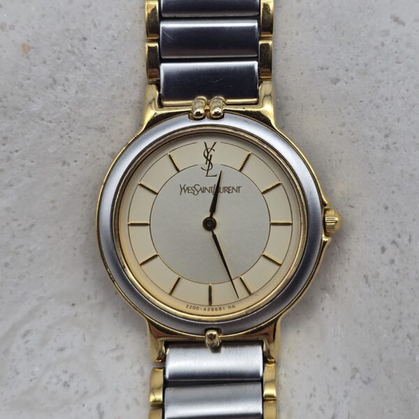 YSL - minimalistyczny zegarek vintage na bransolecie