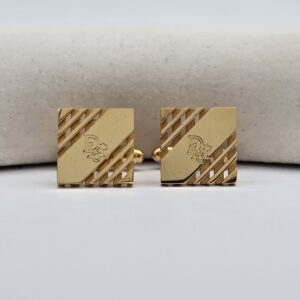 CHRISTIAN DIOR - geometryczne spinki do mankietów vintage