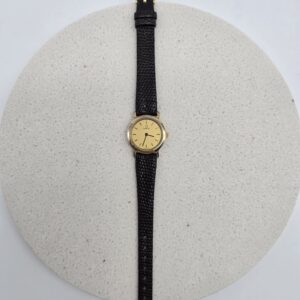 OMEGA DE VILLE - delikatny złoty zegarek vintage widok na przód