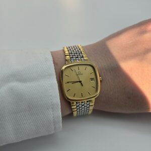 OMEGA DE VILLE - zegarek vintage na bransolecie na ręce