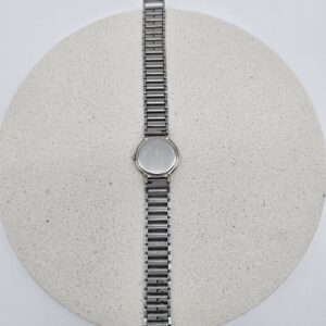 YSL - srebrny zegarek vintage na bransolecie widok na tył