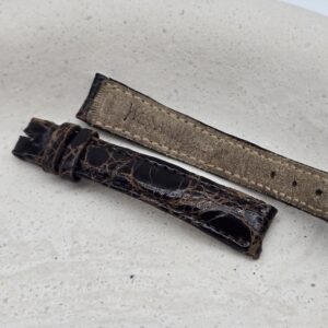 YSL - klasyczny złoty zegarek vintage na czarnym pasku oryginalny pasek