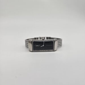 YSL - srebrny zegarek vintage widok z boku