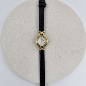 FENDI 640L - owalny złoty zegarek vintage widok na przód