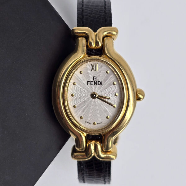 FENDI 640L - owalny złoty zegarek vintage