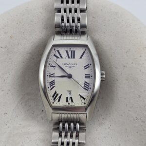 LONGINES EVIDENZA - srebrny zegarek vintage na bransolecie