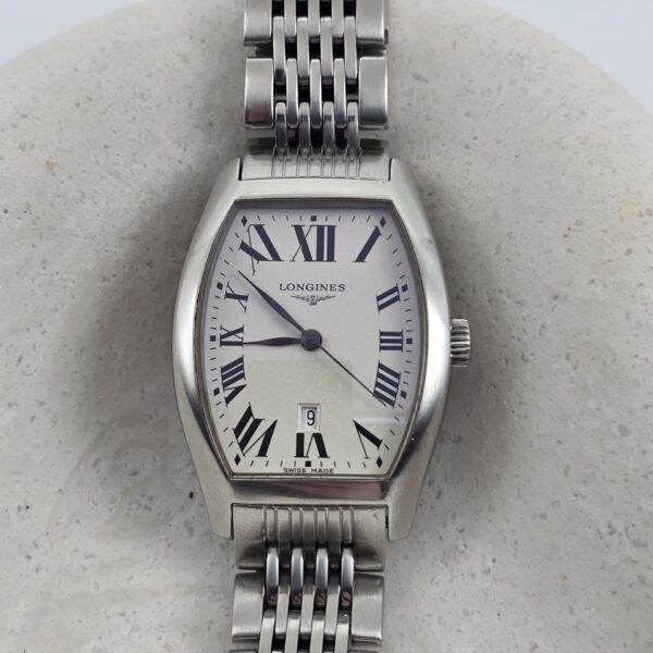 LONGINES EVIDENZA - srebrny zegarek vintage na bransolecie
