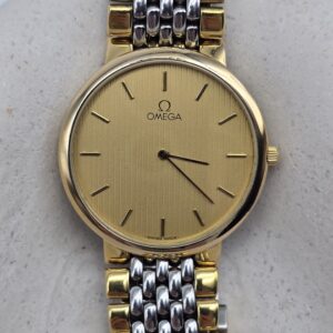 OMEGA DE VILLE - złocony zegarek vintage na bransolecie