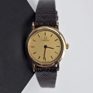 OMEGA DE VILLE - delikatny złoty zegarek vintage