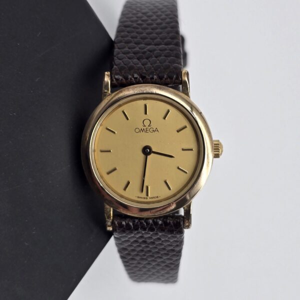 OMEGA DE VILLE - delikatny złoty zegarek vintage