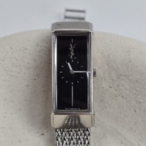 YSL - srebrny zegarek vintage