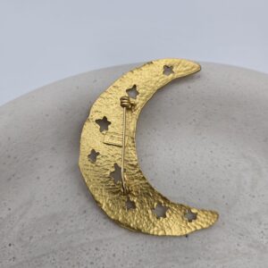 KENZO - złota broszka vintage widok z prawej