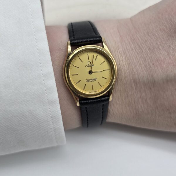 OMEGA SEAMASTER - złoty zegarek vintage na ręce