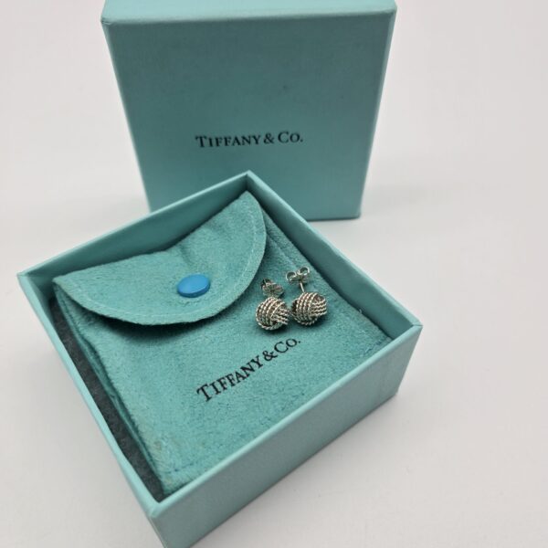 TIFFANY & CO. - kolczyki Twist Knot ze srebra 925 w pudełku