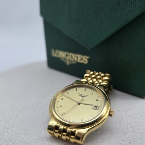 Longines – złoty zegarek vintage w pudełku pudełko