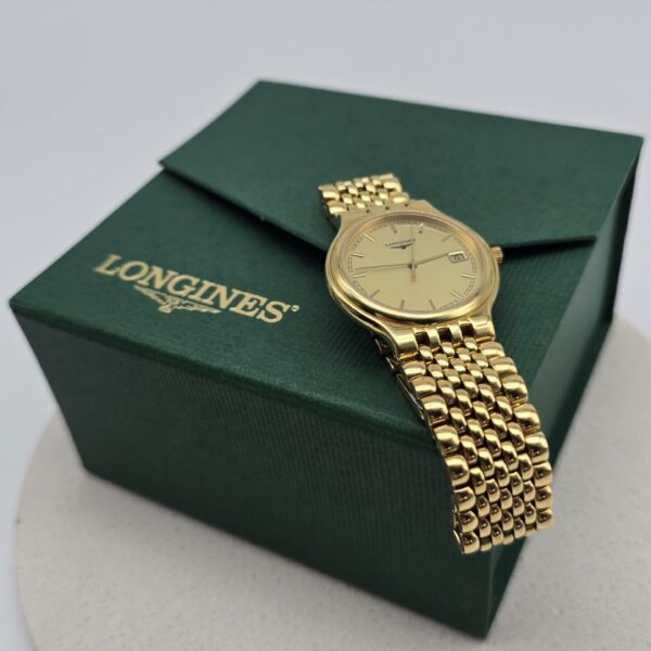 Longines – złoty zegarek vintage w pudełku na pudełku