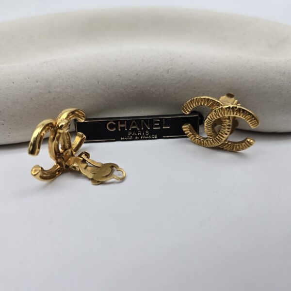 CHANEL - klipsy vintage logo CC rozsunięte