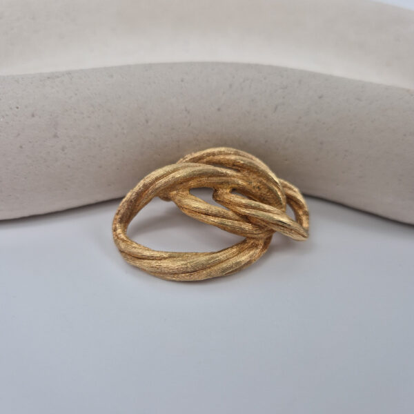 DIOR - asymetryczna złota broszka vintage
