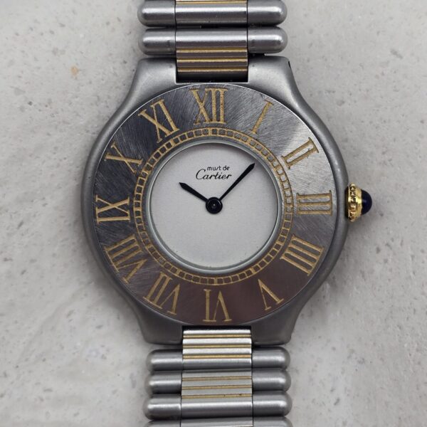MUST DE CARTIER 21 - srebrny zegarek vintage