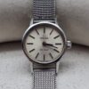 OMEGA De Ville - mechaniczny srebrny zegarek vintage na bransoleci typu mesh
