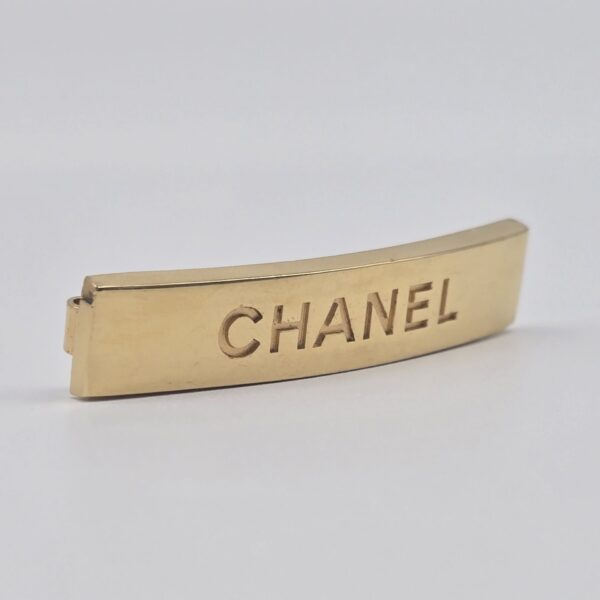 CHANEL - minimalistyczna spinka do włosów vintage przód