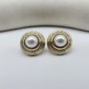 DIOR - okrągłe klipsy vintage z perłą