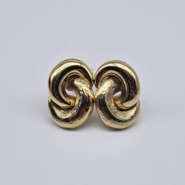 DIOR - złote klipsy vintage 'Love Knot'